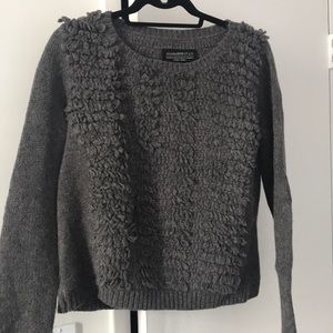 All Saints chunky grey sweater